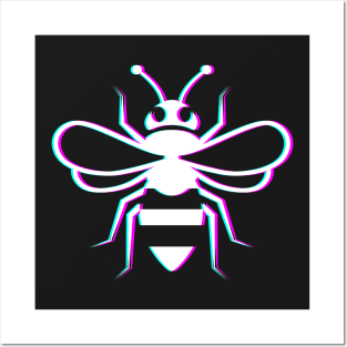 Glitch Bee Keeper Icon Posters and Art